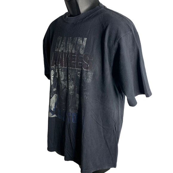 Vintage 90s Damn Yankees T Shirt XL Black Crewneck Single Stitch Short Sleeve - Picture 6 of 8